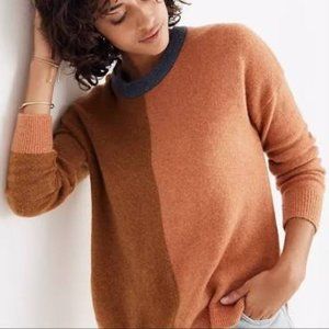 Madewell Westlake Colorblock Pullover Sweater in Coziest Yarn Size Medium